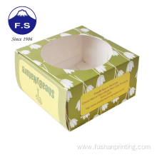 Recyclable Round Window Gift Box For Soap Packaging